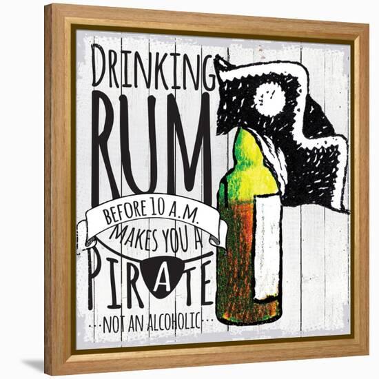 Drinking Rum-null-Framed Premier Image Canvas