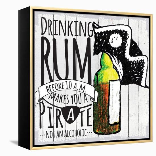 Drinking Rum-null-Framed Premier Image Canvas