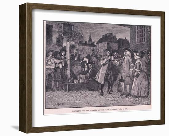 Drinking the Health of Dr Saheverell AD 1710-Henry Marriott Paget-Framed Giclee Print