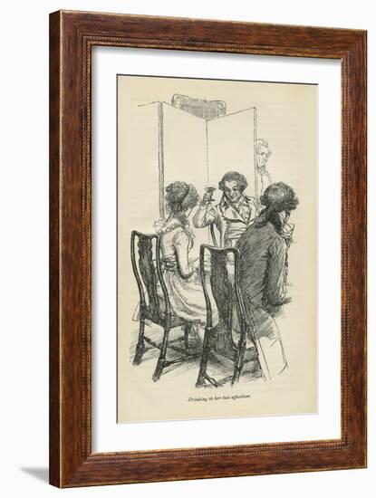 Drinking to her best affections, 1896-Hugh Thomson-Framed Giclee Print