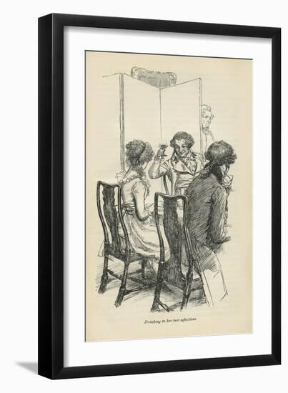 Drinking to her best affections, 1896-Hugh Thomson-Framed Giclee Print