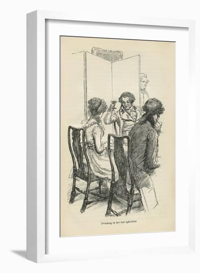 Drinking to her best affections, 1896-Hugh Thomson-Framed Giclee Print