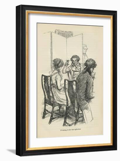 Drinking to her best affections, 1896-Hugh Thomson-Framed Giclee Print