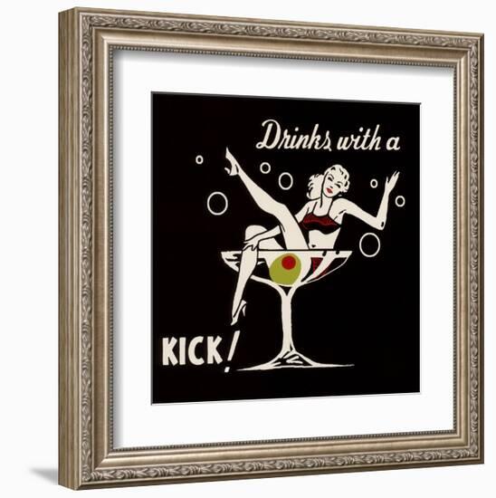 Drinks with a Kick-null-Framed Art Print