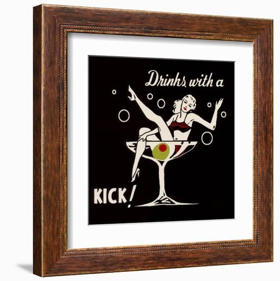 Drinks with a Kick-null-Framed Art Print