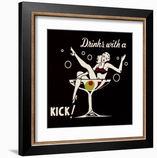 Drinks with a Kick-null-Framed Art Print