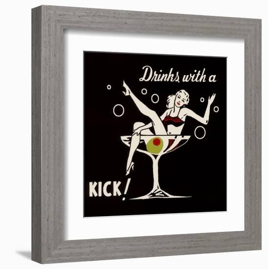 Drinks with a Kick-null-Framed Art Print