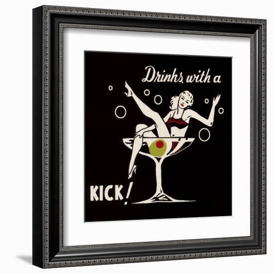 Drinks with a Kick-null-Framed Art Print