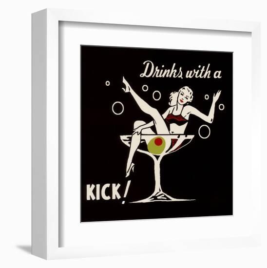 Drinks with a Kick-null-Framed Art Print