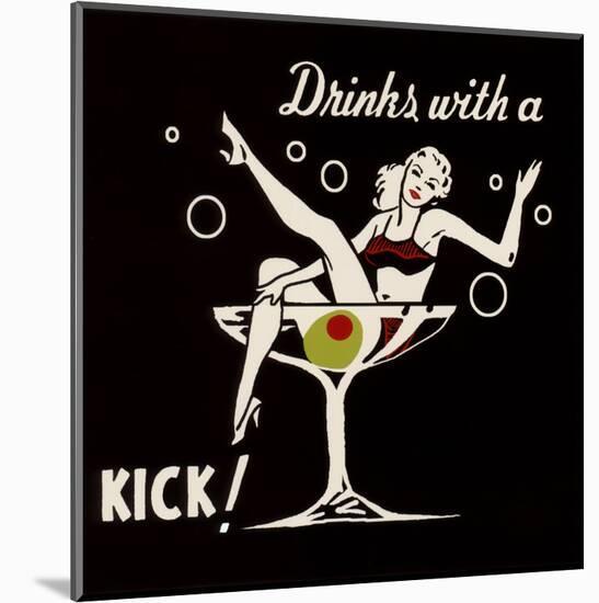 Drinks with a Kick-null-Mounted Art Print