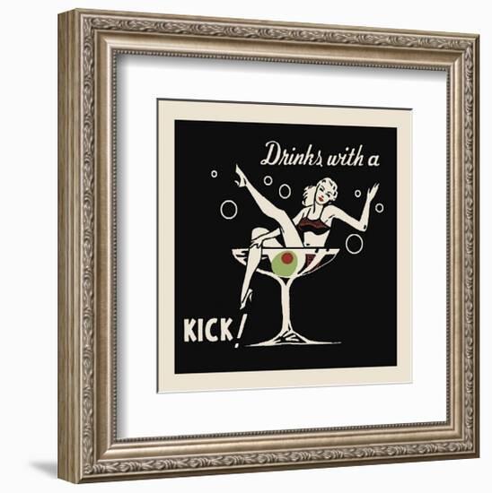 Drinks with a Kick-null-Framed Giclee Print