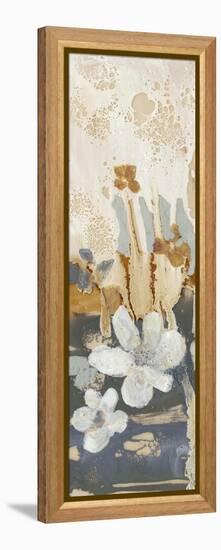 Drippy Flower Abstract I-Jennifer Goldberger-Framed Stretched Canvas