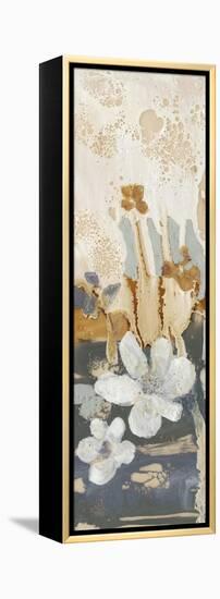 Drippy Flower Abstract I-Jennifer Goldberger-Framed Stretched Canvas
