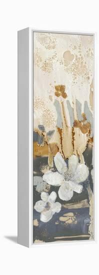 Drippy Flower Abstract I-Jennifer Goldberger-Framed Stretched Canvas