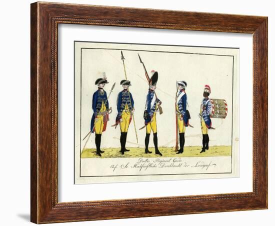 Drittes Regiment Garde, C.1784-J. H. Carl-Framed Giclee Print