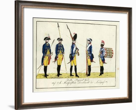 Drittes Regiment Garde, C.1784-J. H. Carl-Framed Giclee Print