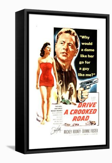 Drive a Crooked Road, Diane Foster, Mickey Rooney, 1954-null-Framed Stretched Canvas