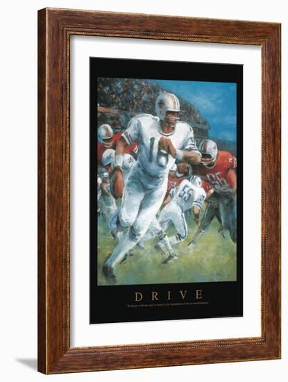 Drive - Football-Unknown Unknown-Framed Art Print