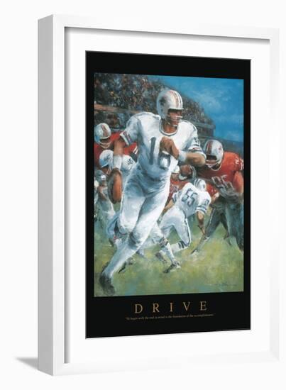 Drive - Football-Unknown Unknown-Framed Art Print