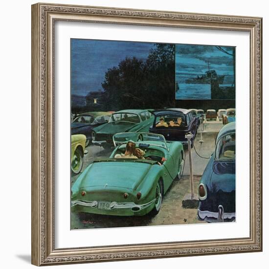 "Drive-In Movies," August 19, 1961-George Hughes-Framed Giclee Print