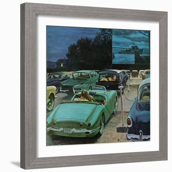 "Drive-In Movies," August 19, 1961-George Hughes-Framed Giclee Print