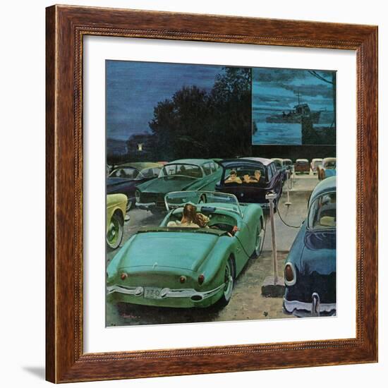 "Drive-In Movies," August 19, 1961-George Hughes-Framed Giclee Print