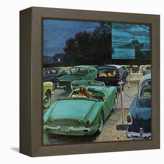 "Drive-In Movies," August 19, 1961-George Hughes-Framed Premier Image Canvas