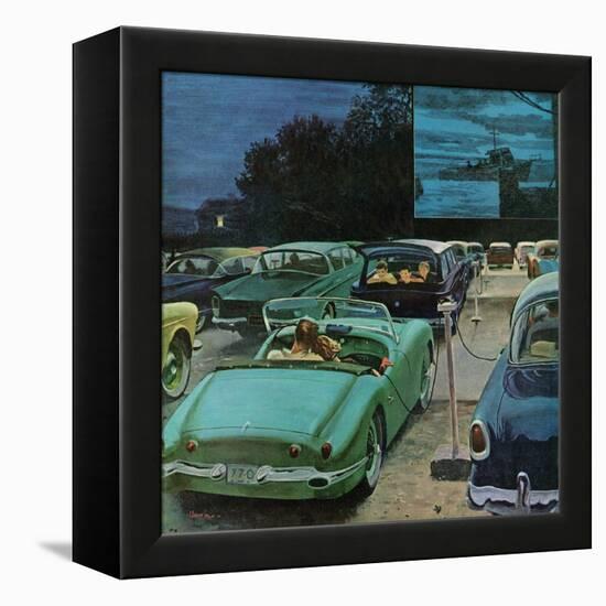 "Drive-In Movies," August 19, 1961-George Hughes-Framed Premier Image Canvas