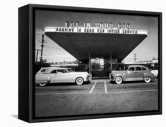 Drive-In-Restaurant, in Los Angeles Suburb-Loomis Dean-Framed Premier Image Canvas