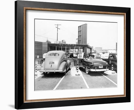 Drive-In Restaurant 'The Track', Los Angeles, Ca, July 10, 1948-null-Framed Photo