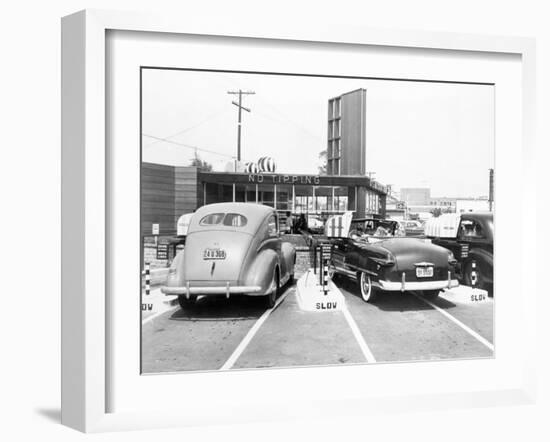 Drive-In Restaurant 'The Track', Los Angeles, Ca, July 10, 1948-null-Framed Photo