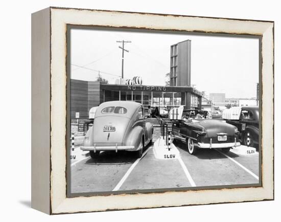 Drive-In Restaurant 'The Track', Los Angeles, Ca, July 10, 1948-null-Framed Stretched Canvas