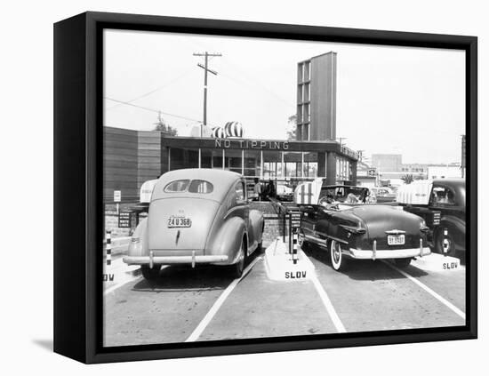 Drive-In Restaurant 'The Track', Los Angeles, Ca, July 10, 1948-null-Framed Stretched Canvas