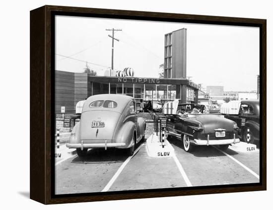 Drive-In Restaurant 'The Track', Los Angeles, Ca, July 10, 1948-null-Framed Stretched Canvas