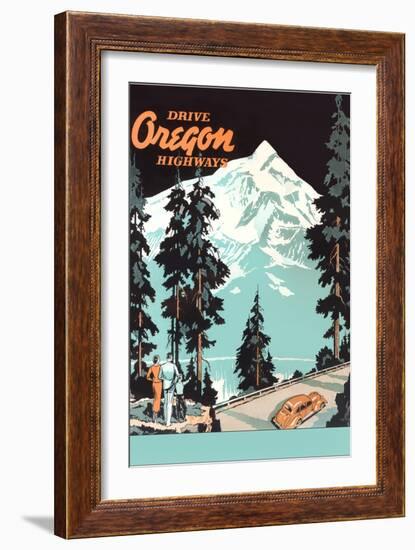 Drive Oregon Highways-null-Framed Art Print