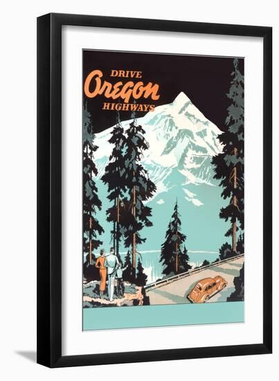Drive Oregon Highways-null-Framed Art Print