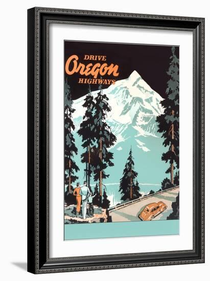 Drive Oregon Highways-null-Framed Art Print