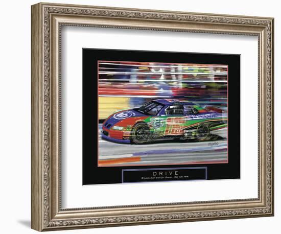 Drive - Race car-Bill Hall-Framed Art Print