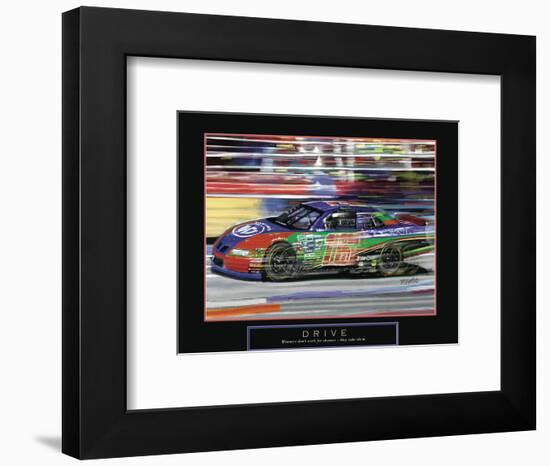 Drive - Race car-Bill Hall-Framed Art Print