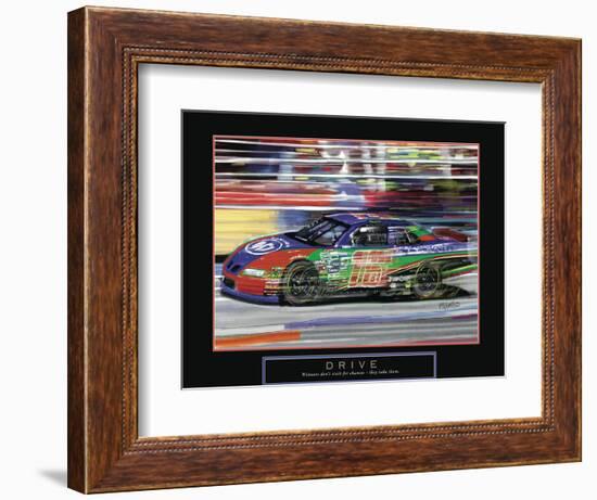 Drive - Race car-Bill Hall-Framed Art Print