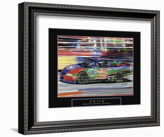 Drive - Race car-Bill Hall-Framed Art Print