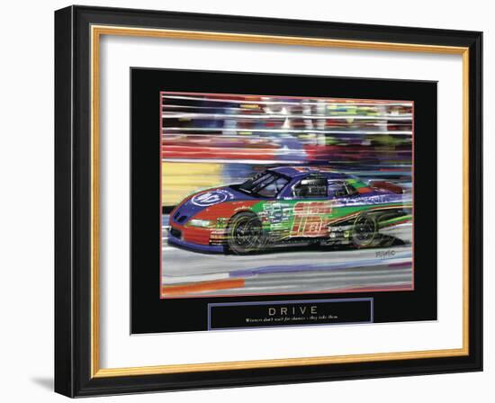Drive - Race car-Bill Hall-Framed Art Print
