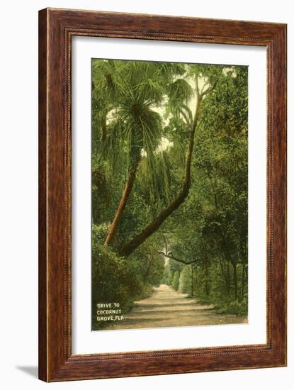 Drive to Coconut Grove, C.1910-null-Framed Giclee Print