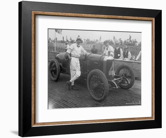 Driver and No.4 Racecar, Tacoma Speedway, Circa 1919-Marvin Boland-Framed Giclee Print