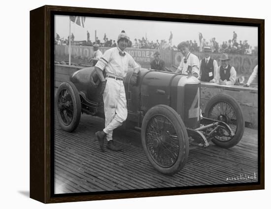 Driver and No.4 Racecar, Tacoma Speedway, Circa 1919-Marvin Boland-Framed Premier Image Canvas