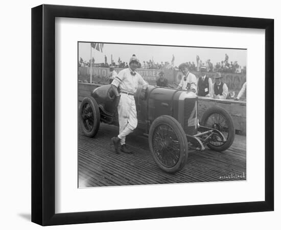 Driver and No.4 Racecar, Tacoma Speedway, Circa 1919-Marvin Boland-Framed Premium Giclee Print