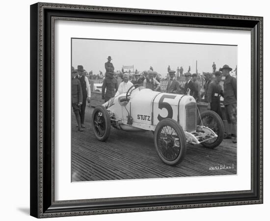 Driver and No.5 Racecar, Tacoma Speedway, Circa 1919-Marvin Boland-Framed Giclee Print