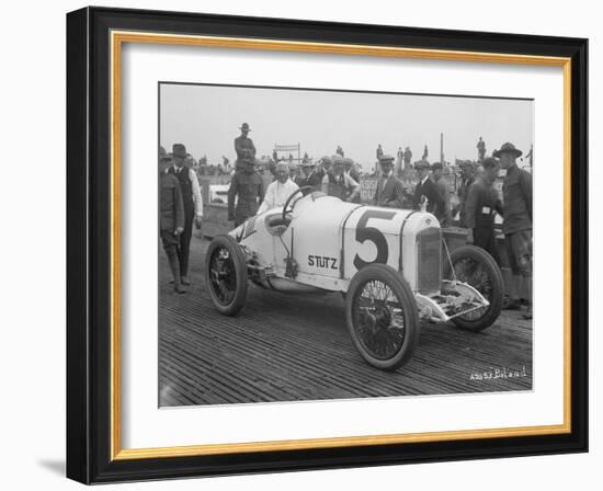 Driver and No.5 Racecar, Tacoma Speedway, Circa 1919-Marvin Boland-Framed Giclee Print