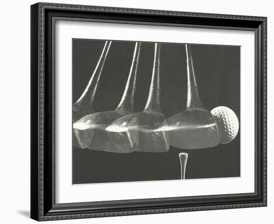 Driver Hitting Ball Off Tee-null-Framed Art Print