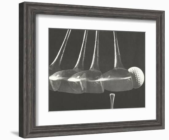 Driver Hitting Ball Off Tee-null-Framed Art Print